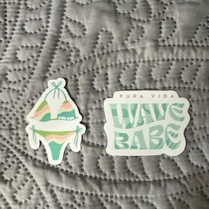 Pura Vida Pastel Bikini and Wave Babe Stickers